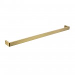 Cavallo Brushed Gold Square Single Towel Rail 800mm